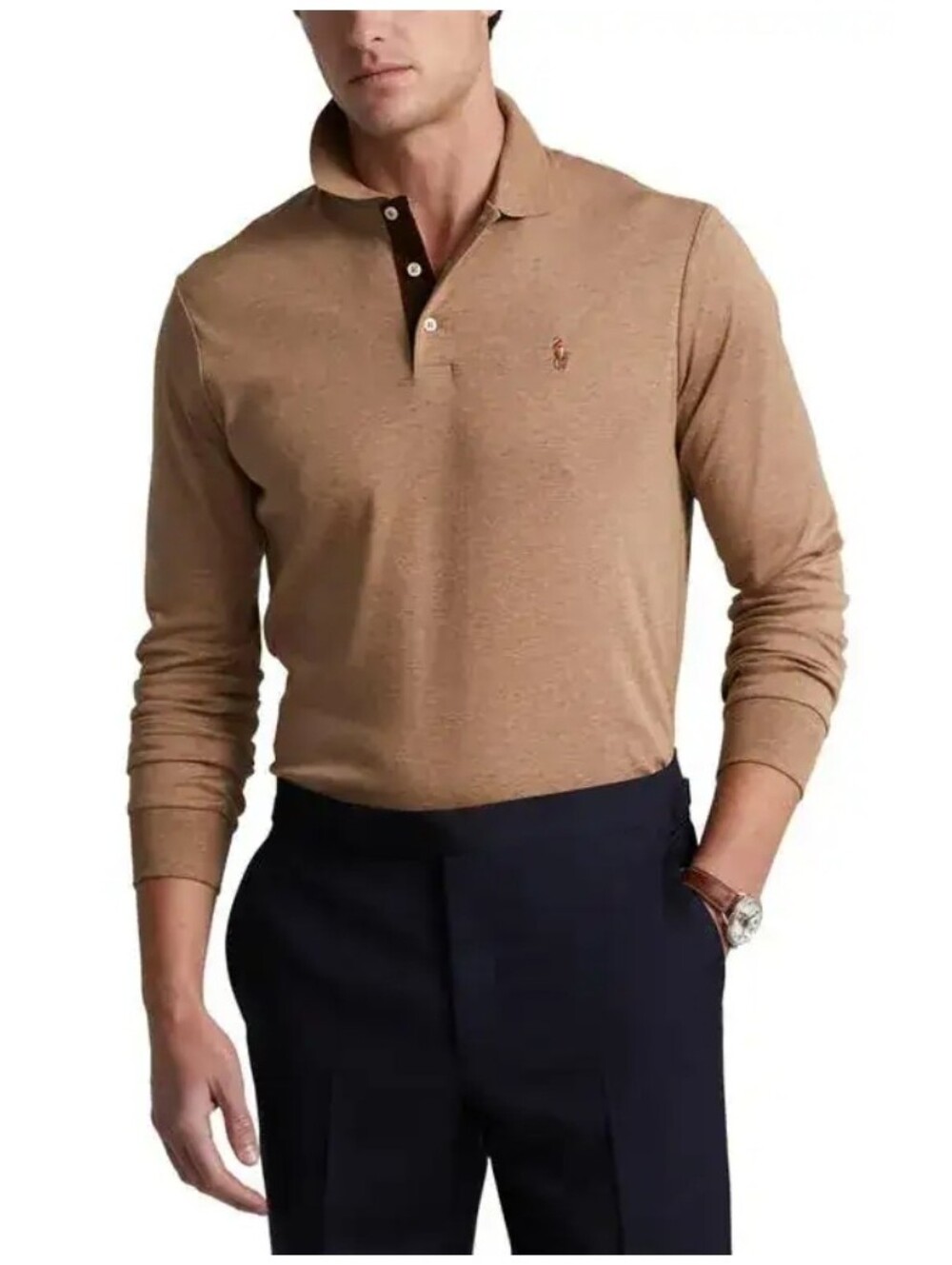 Polo Ralph Lauren Long Sleeve Pima Cotton Polo Size S